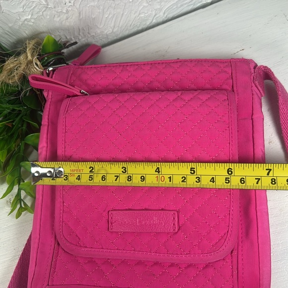 Vera Bradley Pink Quilted Crossbody Bag Barbie Pink Bag Vera Bradley Crossbody - Picture 12 of 15